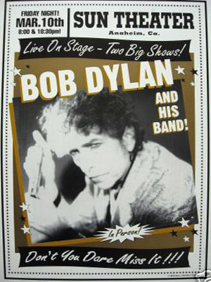 Bob Dylan Poster for the Sun Theater